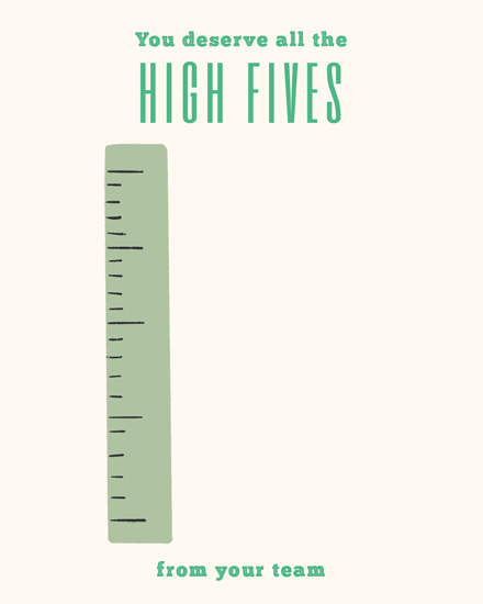admin professionals' day all the high fives 5 ruler