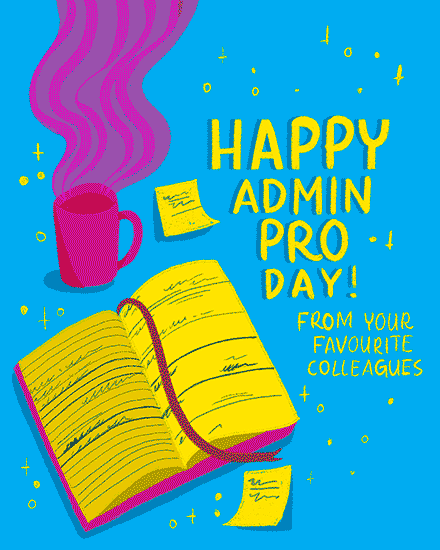 administrative professionals' day admin professional day card happy admin pro day sticky note