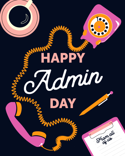 administrative professionals' day administrative professional day card happy admin day desk accesssories