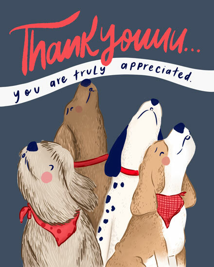 admin professionals' day dogs howling gg thank you
