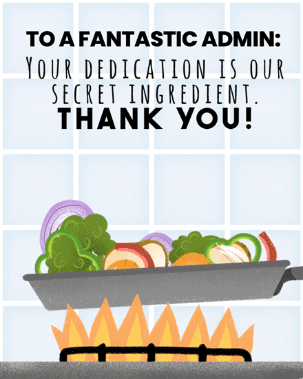 admin professionals' day ingredient food cooking secret dedication