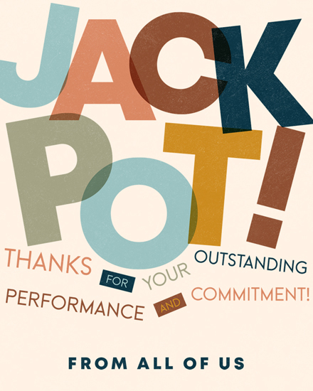 admin professionals' day jackpot thanks outstanding performance commitment