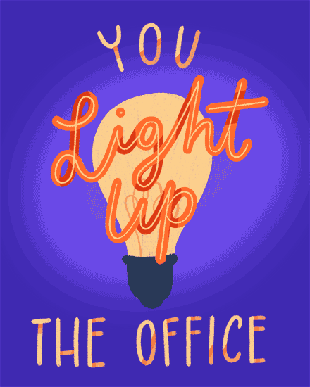 admin professionals' day light bulb office 