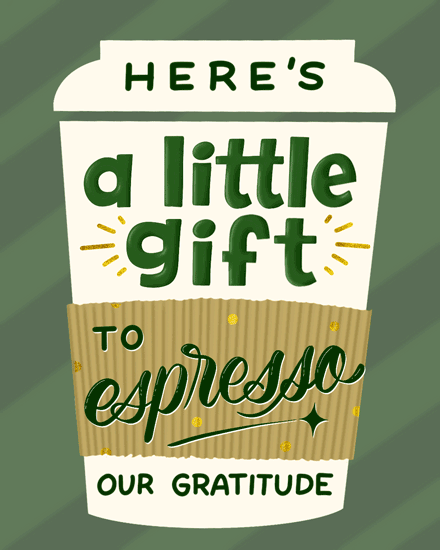 admin professionals' day little gift espresso gratitude gg coffee