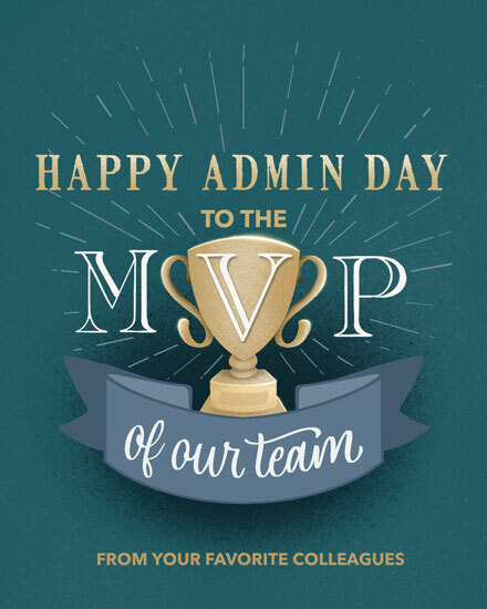 admin professionals' day mvp of our team gg trophy 
