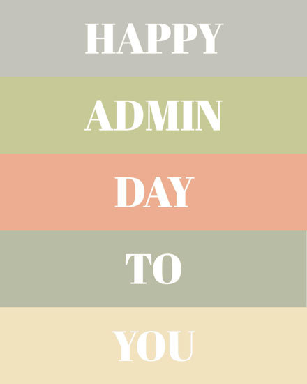 administrative professionals' day administrative professionals day card neutral stripes all the best typography text