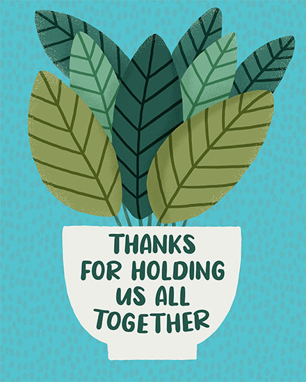 administrative professionals' day administrative professional day card thank you plant
