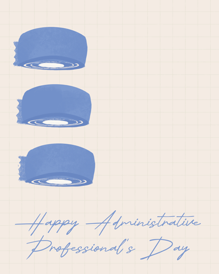 admin professionals' day tape holding us blue 