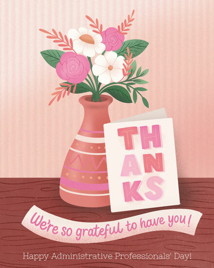 admin professionals' day thanks bouquet flowers floral 