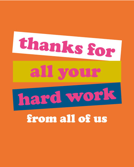 administrative professionals' day administrative professional day card thanks for all your hard work