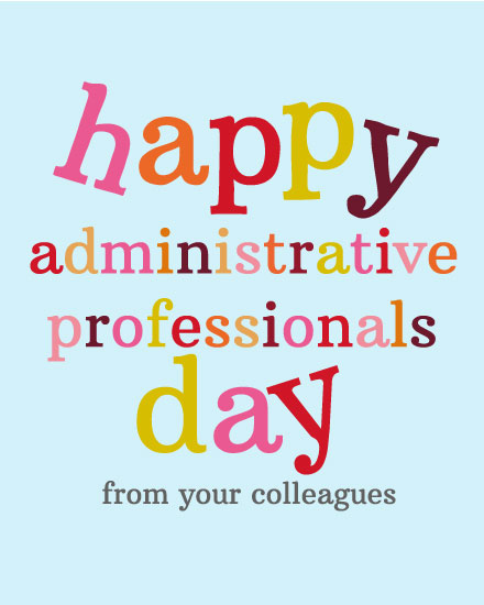 administrative professionals' day administrative professional day card happy admin professionals day