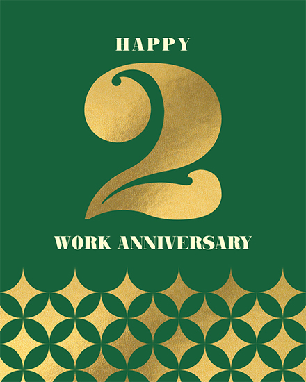 work anniversary 2 big years 2nd 2s diamond anniv