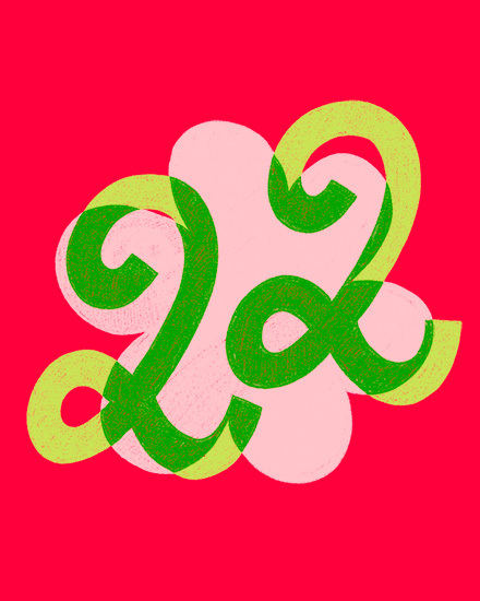 Bright pink background with large lime-green number 12 over a white cloud shape