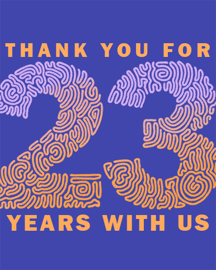work anniversary 23 squiggles
