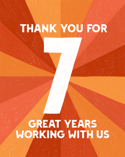 work anniversary 7 retro