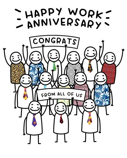 work anniversary colleague greetings people ties