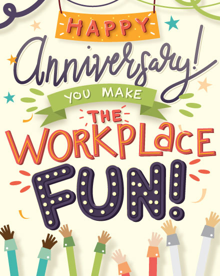 work anniversary anniversary card fun workplace anniv