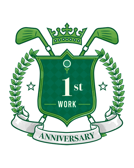 work anniversary golf 1 emblem leafs crown