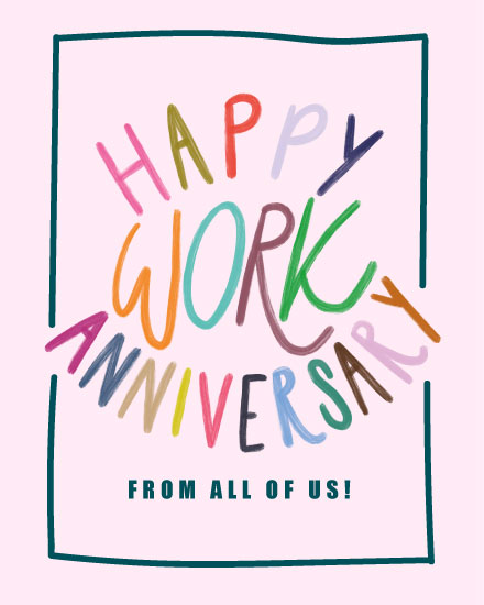 anniversary card happy work anniversary anniv