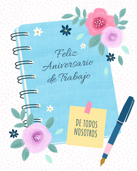 work anniversary happy work anniversary spanish gg floral