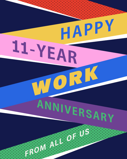 work anniversary ribbon 11