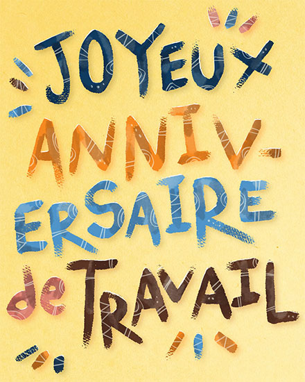 anniversary card french work anniversary anniv