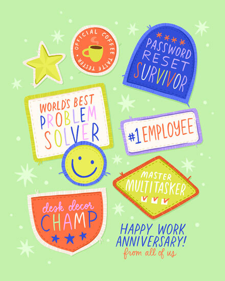 work anniversary work patches
