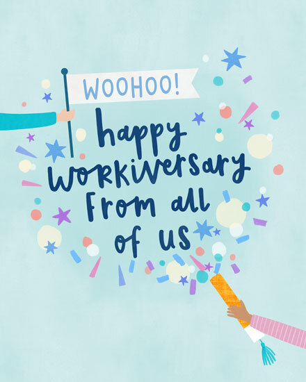 work anniversary workiversary woohoo confetti 