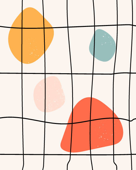 abstract shapes lines any card blob lines boho blank