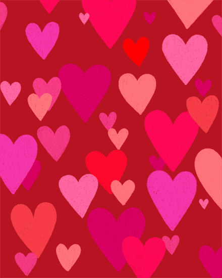 any hearts beating pattern love blank