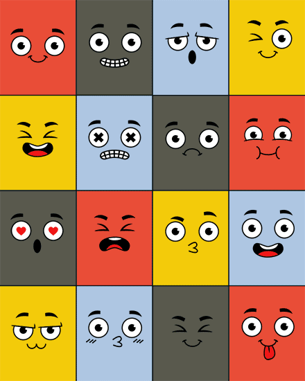 any card square faces blank