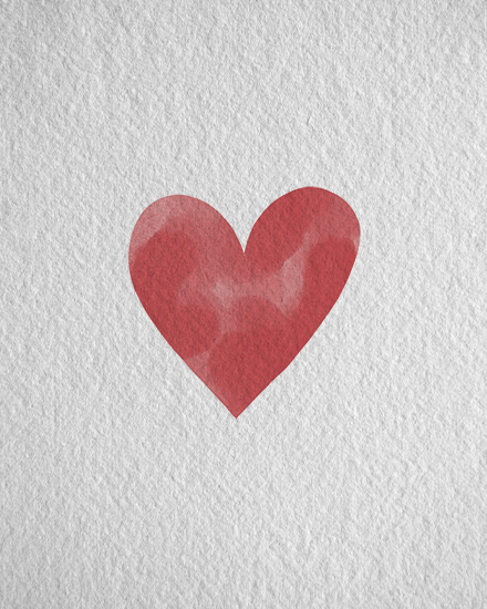 any watercolour heart