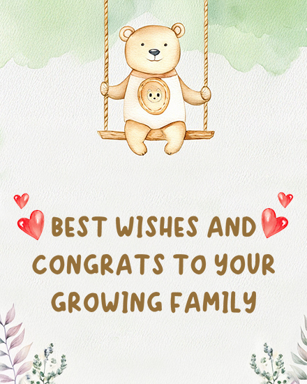 baby bear swing plants hearts family
