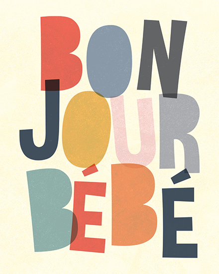 baby bonjour bebe lettering arrival