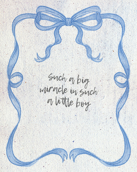 baby boy bow paper watercolor ribbon arrival