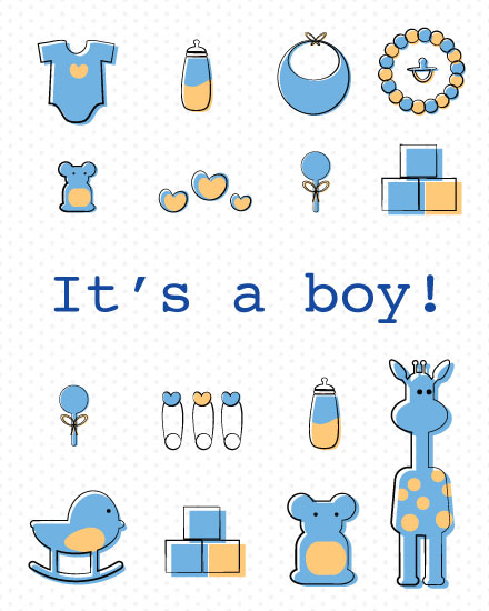 congratulations card baby boy items arrival