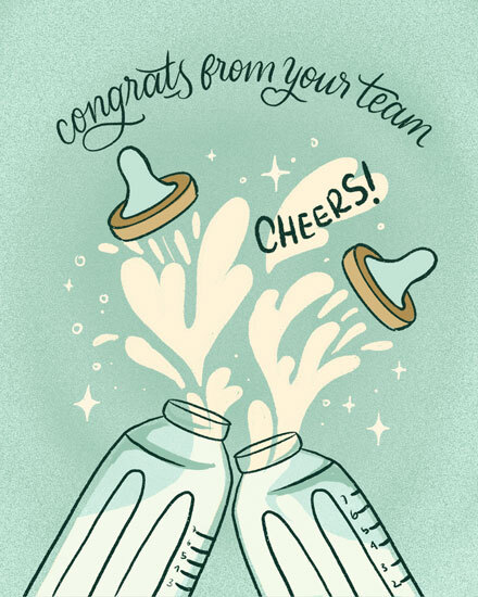 baby cheers from your team bottle