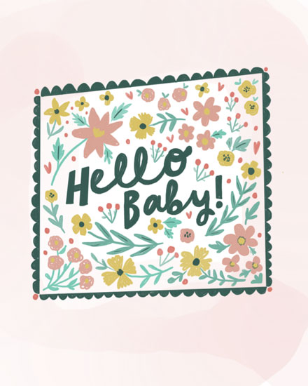 baby card hello baby arrival