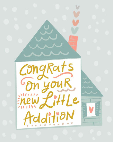 house congrats new addition baby card home little addition arrival