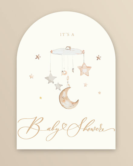 it s a baby shower card star moon
