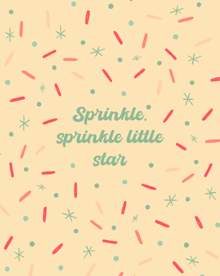 baby card sprinkle star shapes arrival