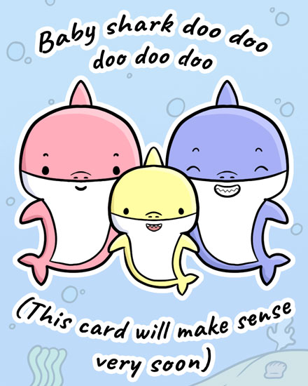 baby card baby shark doo doo doo doo doo arrival