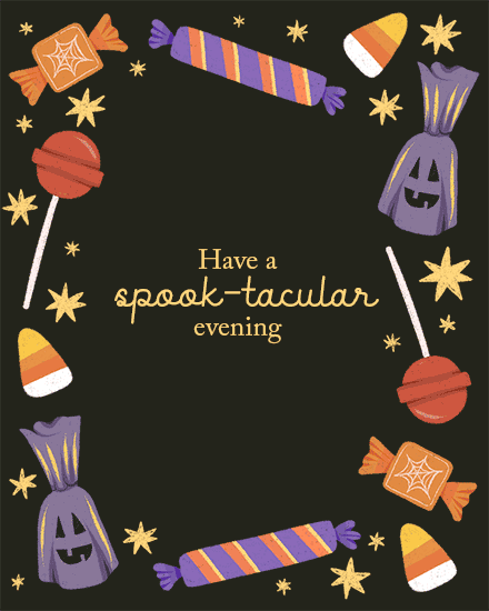 halloween candy stars spook evening