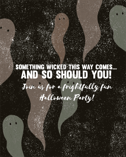 halloween ghosts invitation halloween