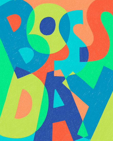 boss's day block letters