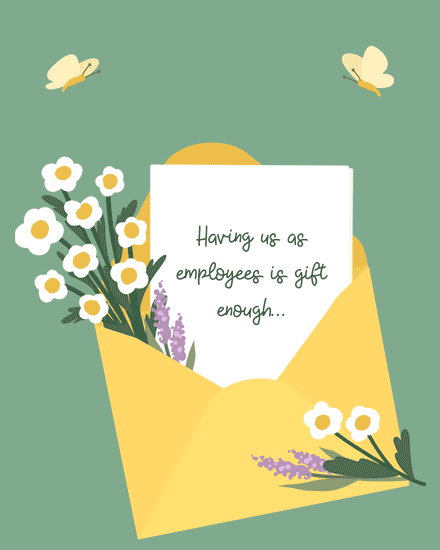 boss's day boss employees staff flowers cards butterflies