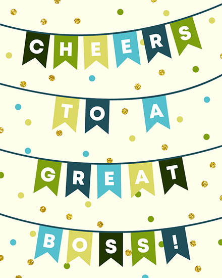 boss's day boss day card happy boss day bunting