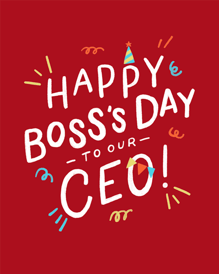boss's day ceo boss party party confetti