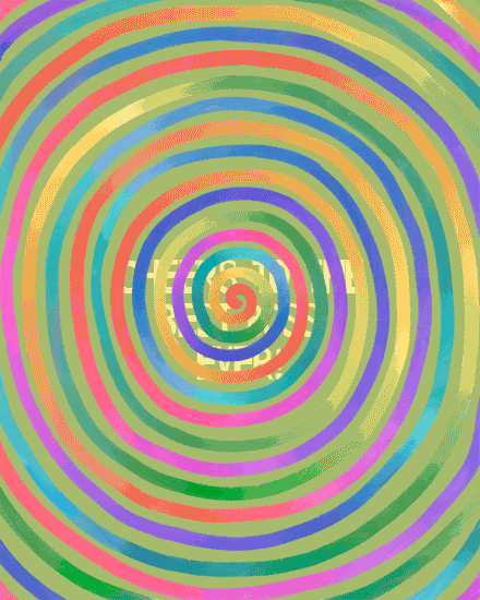 boss's day circle rainbow twirl bosss day card