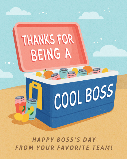 boss's day cool boss bosss day card cooler drinks cloud